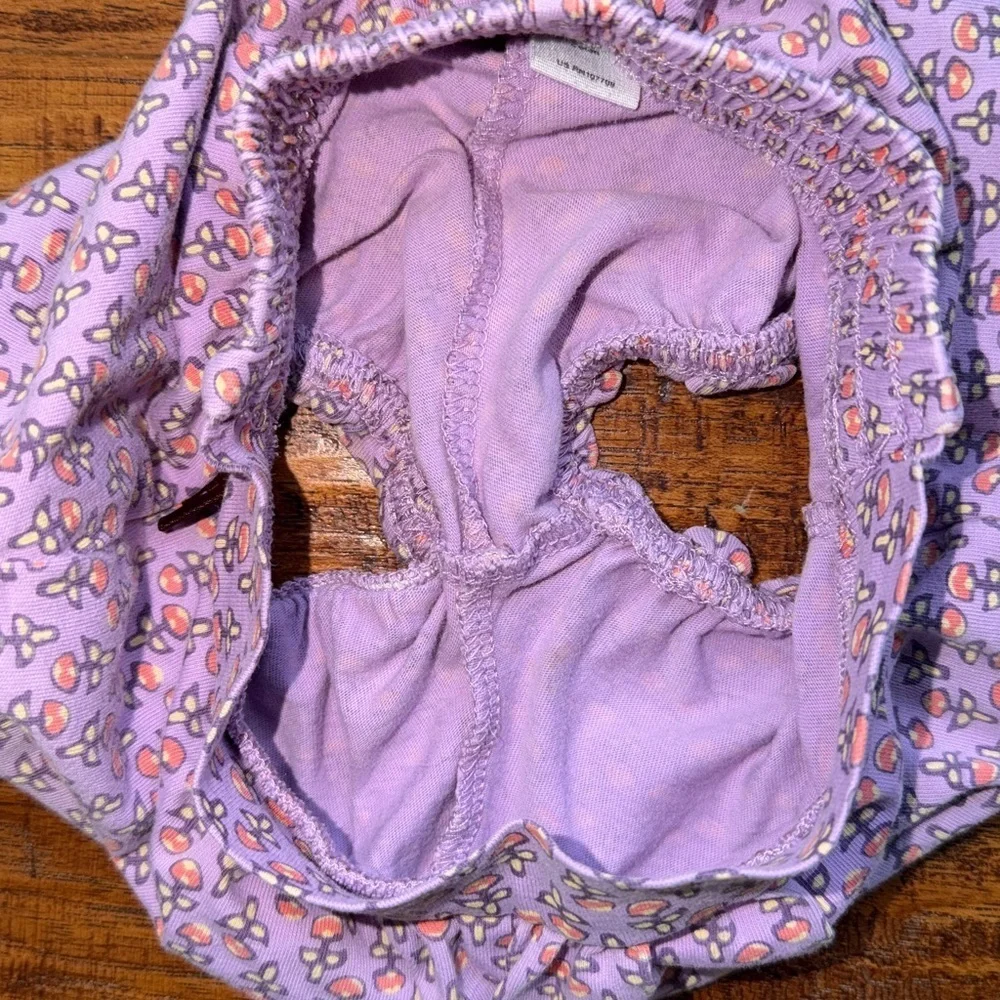 Tea Collection shorts bloomers, 12-18M, purple floral